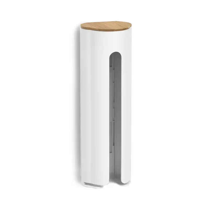 White Cotton Pad Dispenser – Plastic Or Bamboo Construction 1