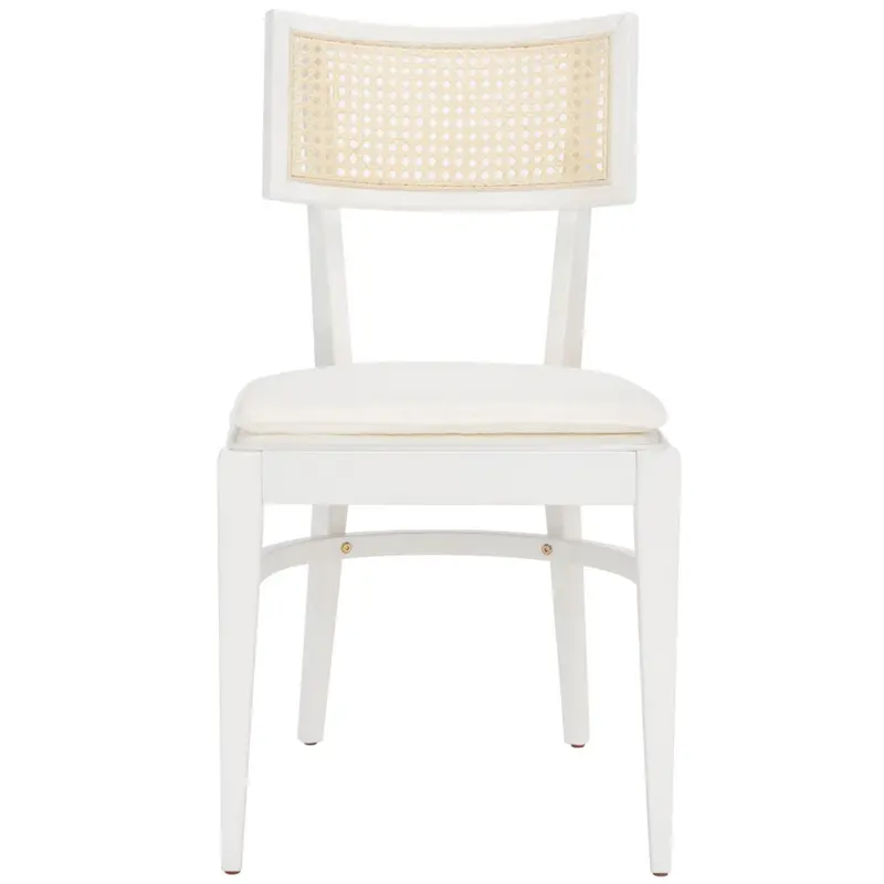 White Galway Cane Dining Chair 1