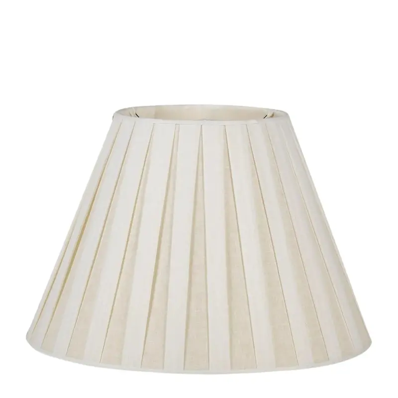 White Linen Box Pleat Lampshade – Clearance 1