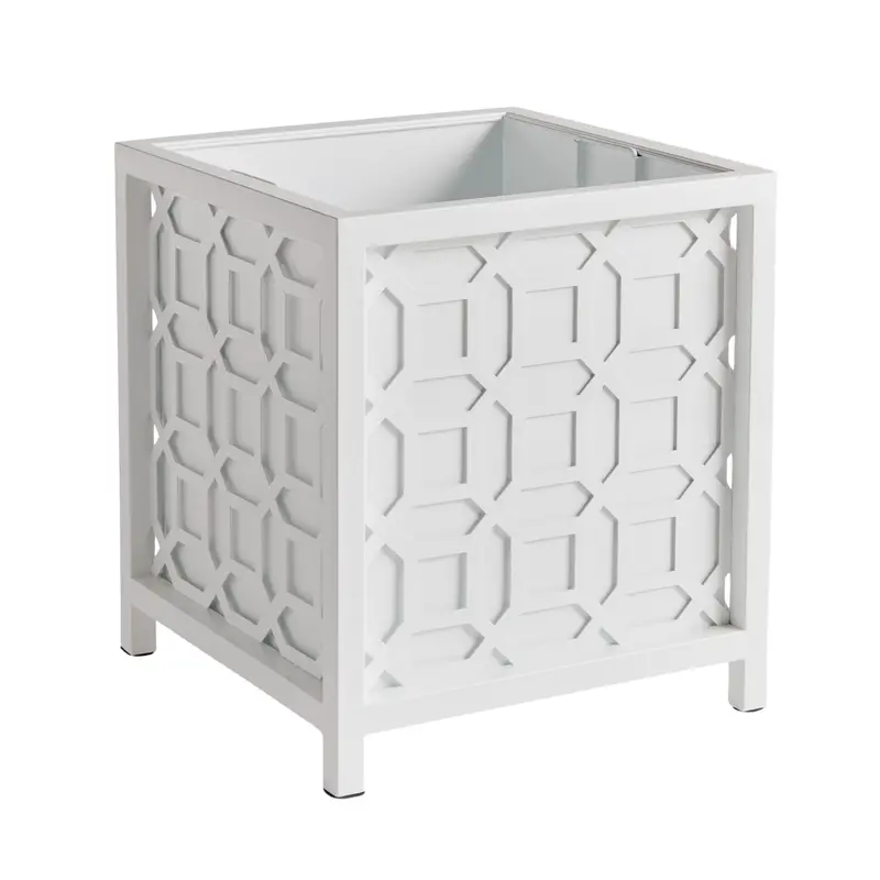White Traforo-Pattern Planter 1