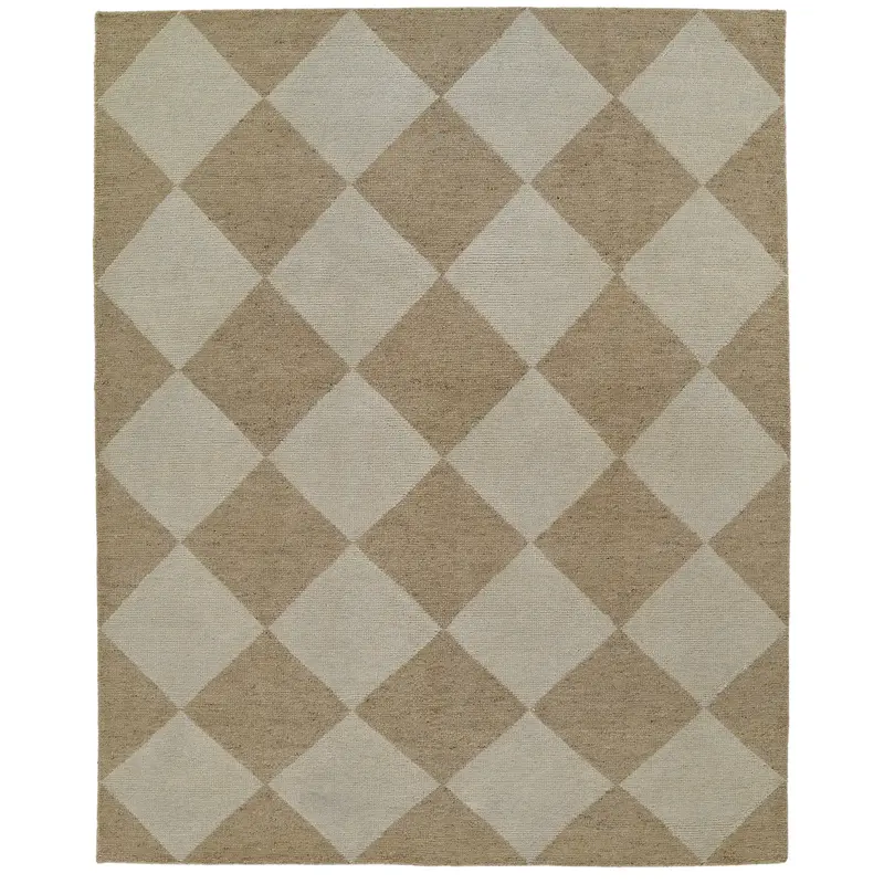 Willow Beige Handwoven Wool Area Rug 1