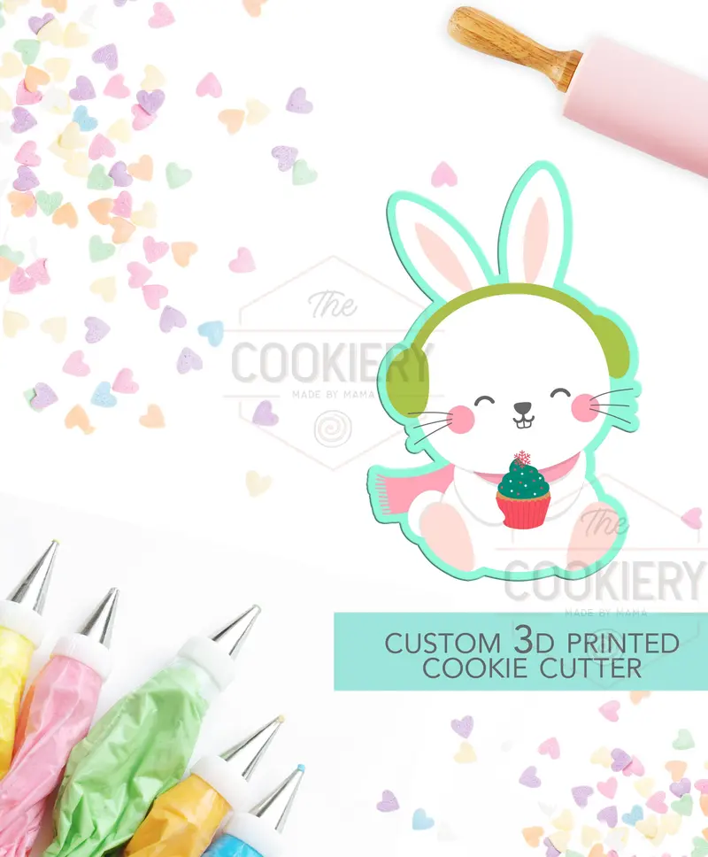 Winter Bunny Cookie Cutter – Festive Christmas Rabbit Design – Tck84137 1