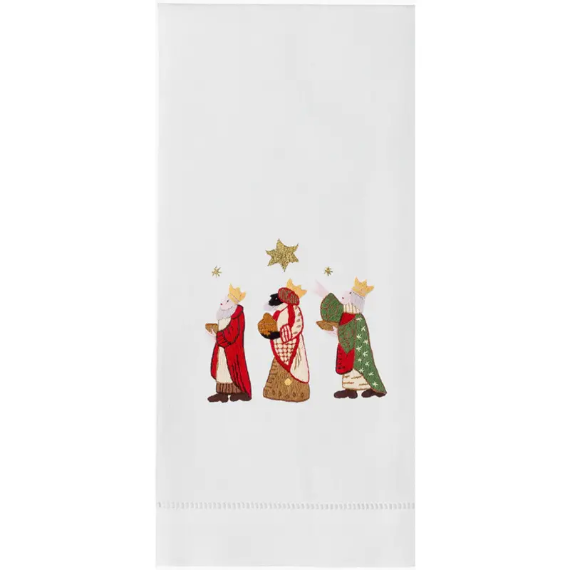 Wise Men Holiday Hand Towels – 100% Cotton, Festive Design 1