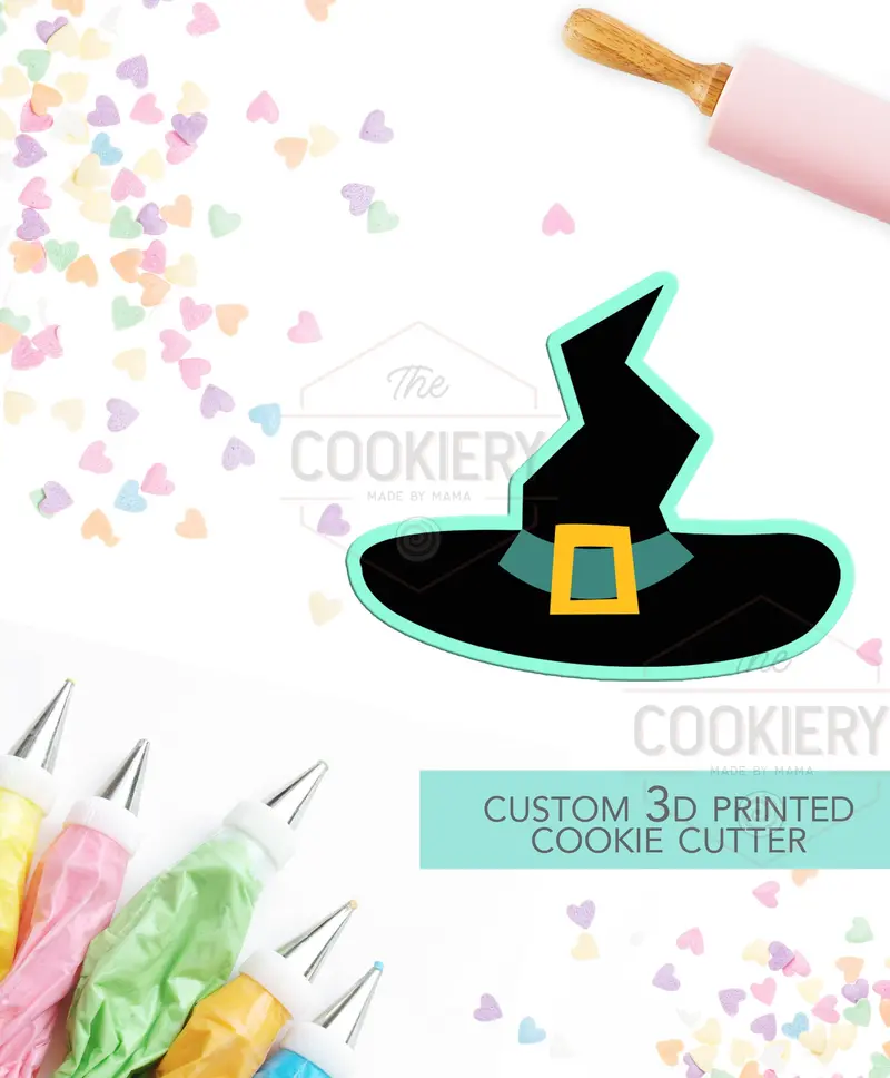 Witch’S Hat Cookie Cutter – Spooky Halloween Accessory Silhouette – 3D Printed Festive Baking Tool 1