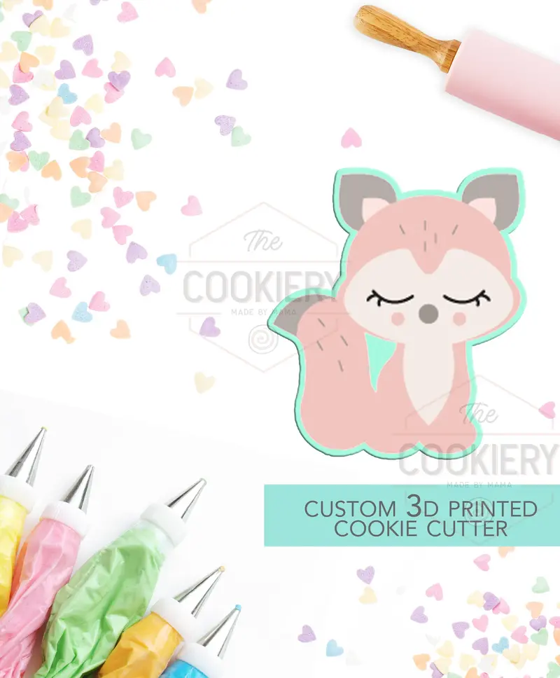 Woodland Fox Cookie Cutter – 3D Printed Animal Shape 1