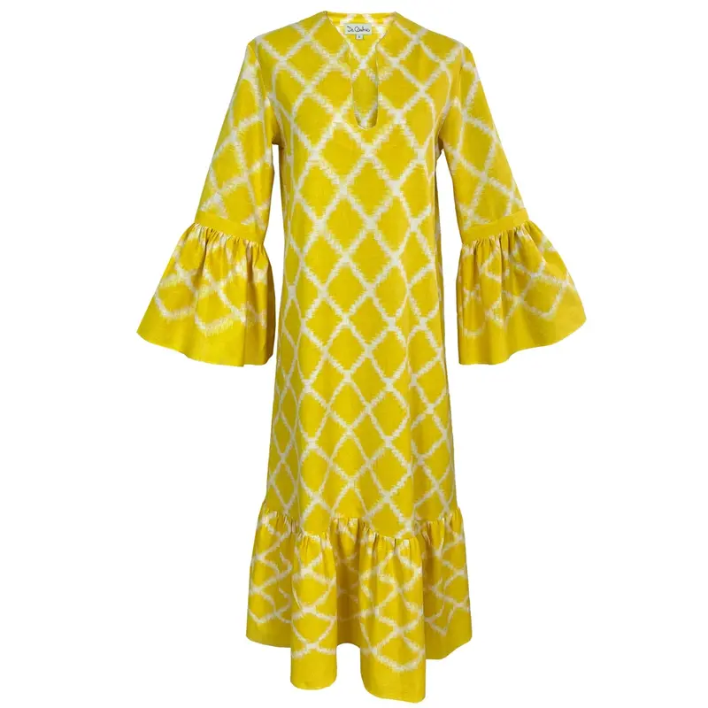Yellow Rhombus Shift Dress 1