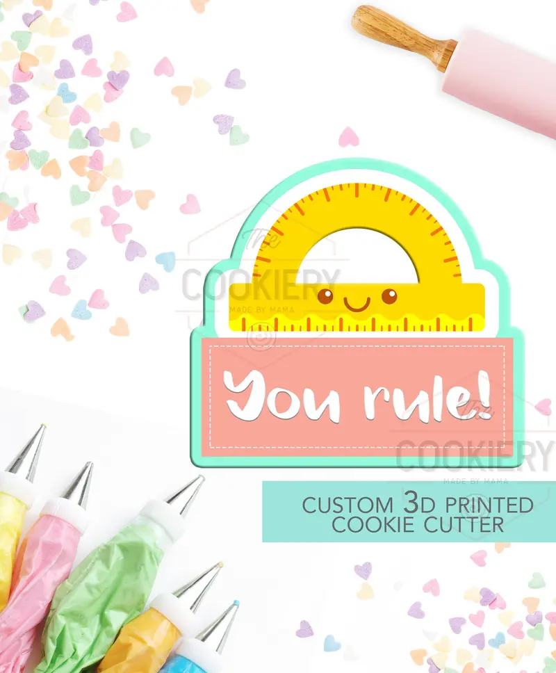You Rule Ruler-Themed Teacher Cookie Cutter – Back-To-School Baking Essential 1