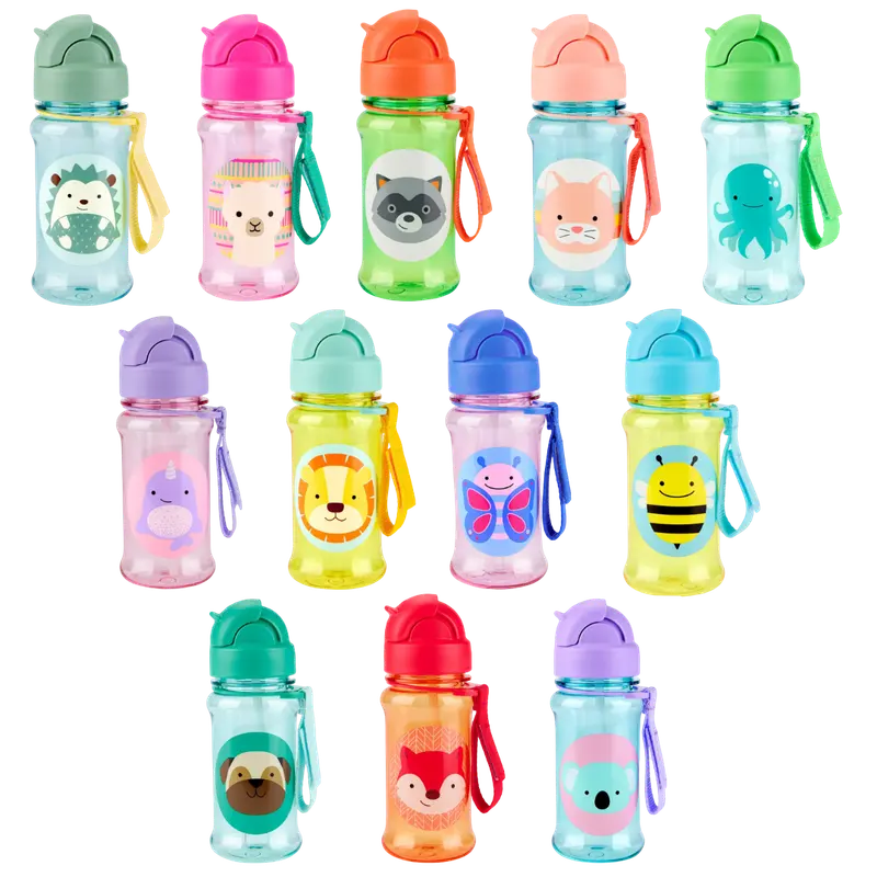 Zoo-Print Tritan Straw Water Bottles For Kids 1
